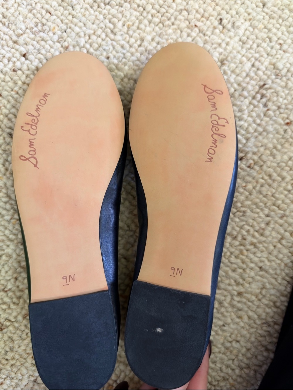 Sam Edelman Black Leather Bow Ballet Flats - size 9 - Picture 7 of 7